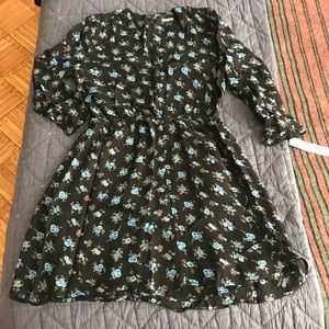 Deep V Long Sleeve Reformation Dress